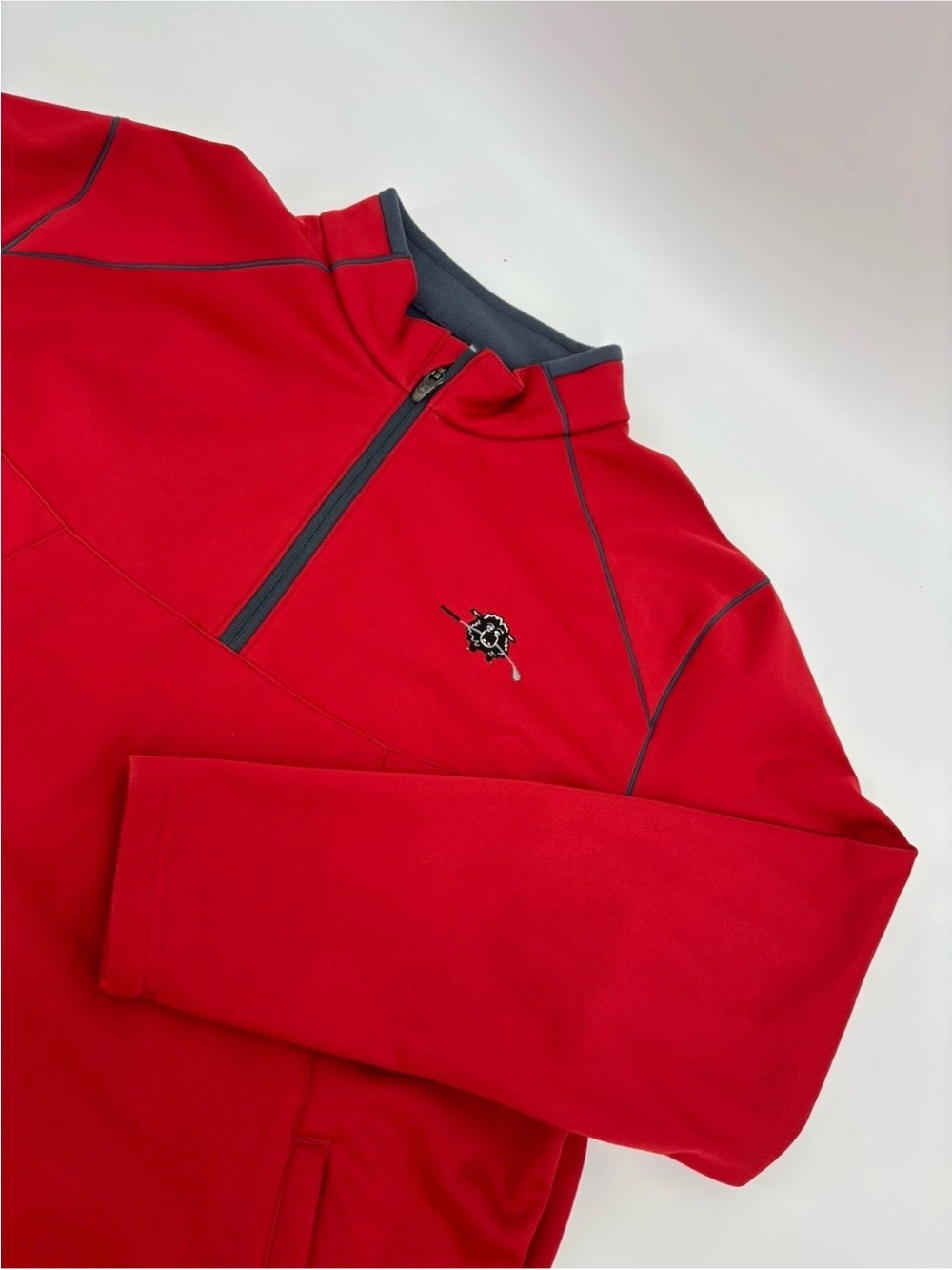Under Armour Black Sheep Golf Club 1/4 Zip Pullover Red Mens Large UA Storm